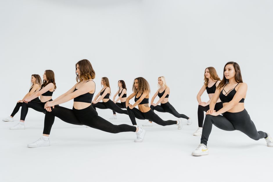 Members training together during a group session.